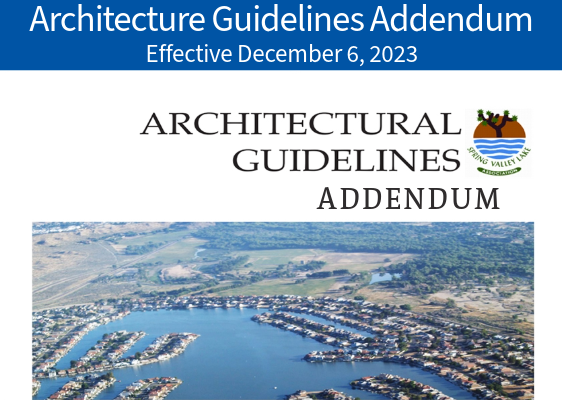 Architecture Guidelines Addendum effective December 6, 2023