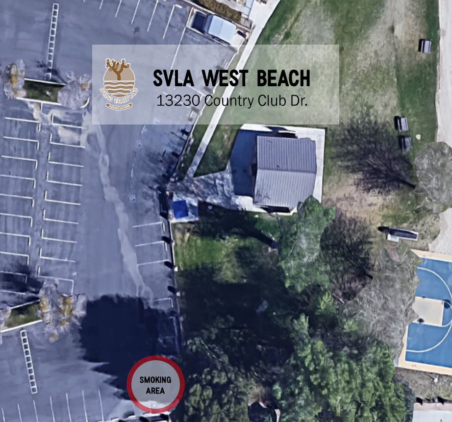 Aerial View of Smoking Area at West Beach