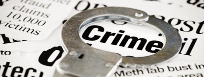 Image of Handcuffs with the word Crime inside the loop