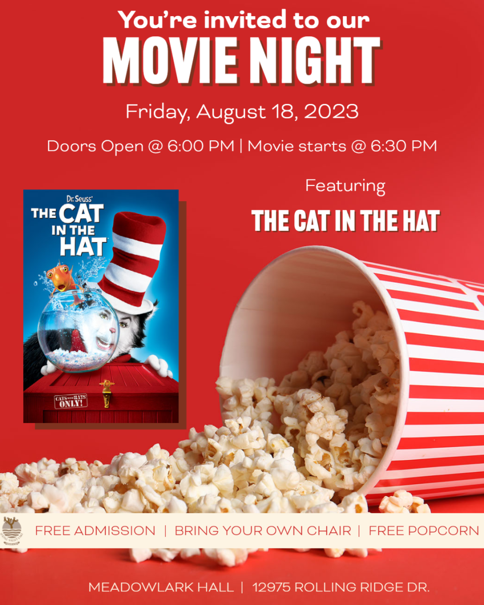 Cat in the Hat Movie Night: Friday, August 18th / 6:00 PM / Community Center