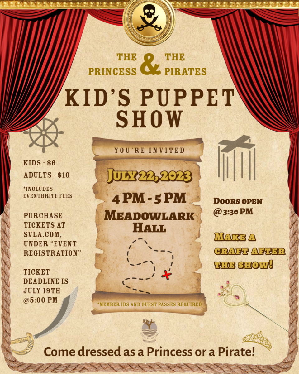 Kid's Puppet Show | July 22, 2023 @4 PM at Community Center